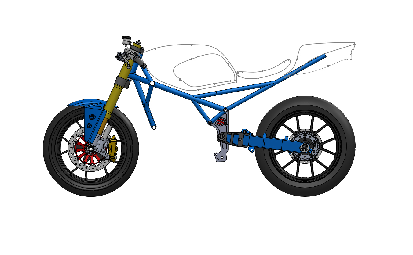 铃木350框架板，